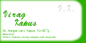 virag kapus business card